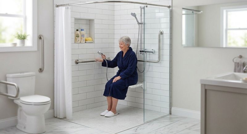 Elderly Shower Installation in Portland, ME